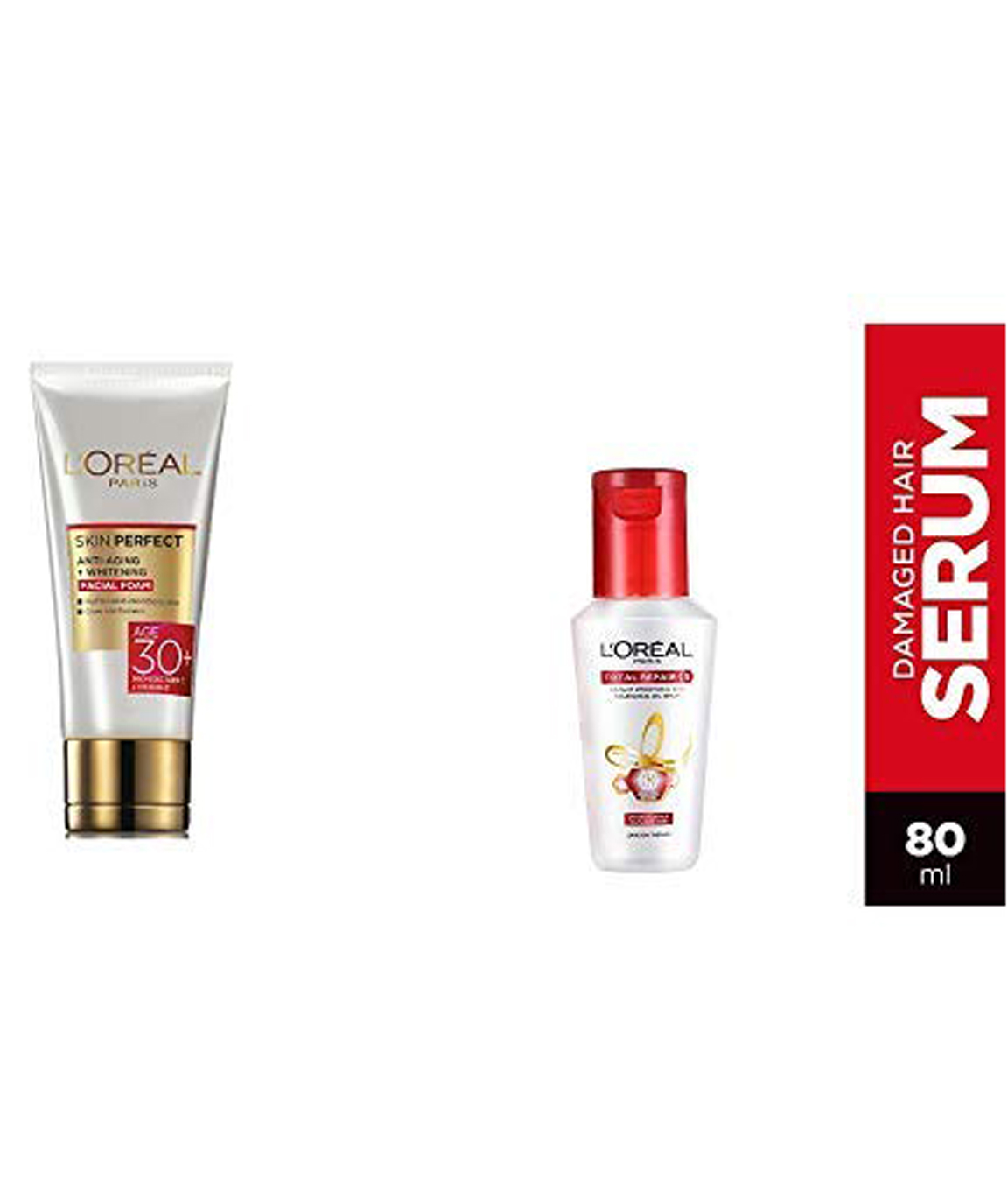 L`Oreal Paris Skin Perfect 30+ Facial Foam, 50g and L`Oreal Paris Total Repair 5 Serum, 80ml