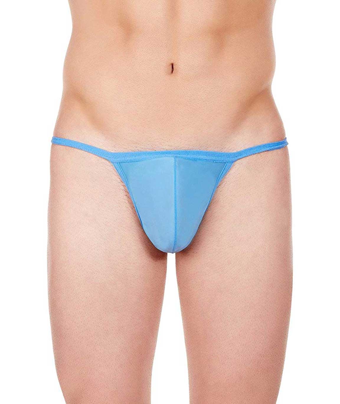La Intimo Men`s Blue Nylon Spandex Jock Galaxy