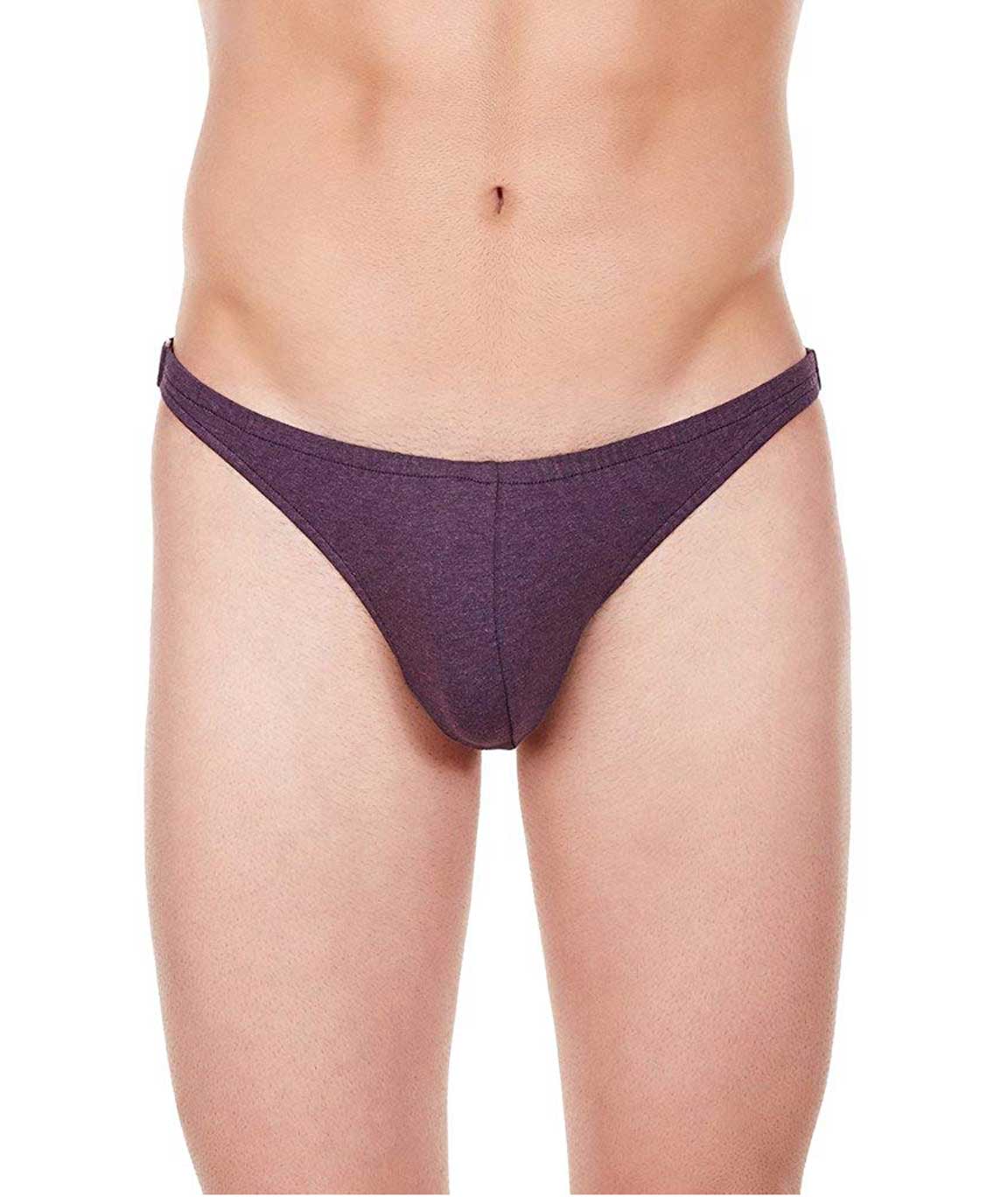 La Intimo Men`s Wine Cotton Spandex Bound Back Jock