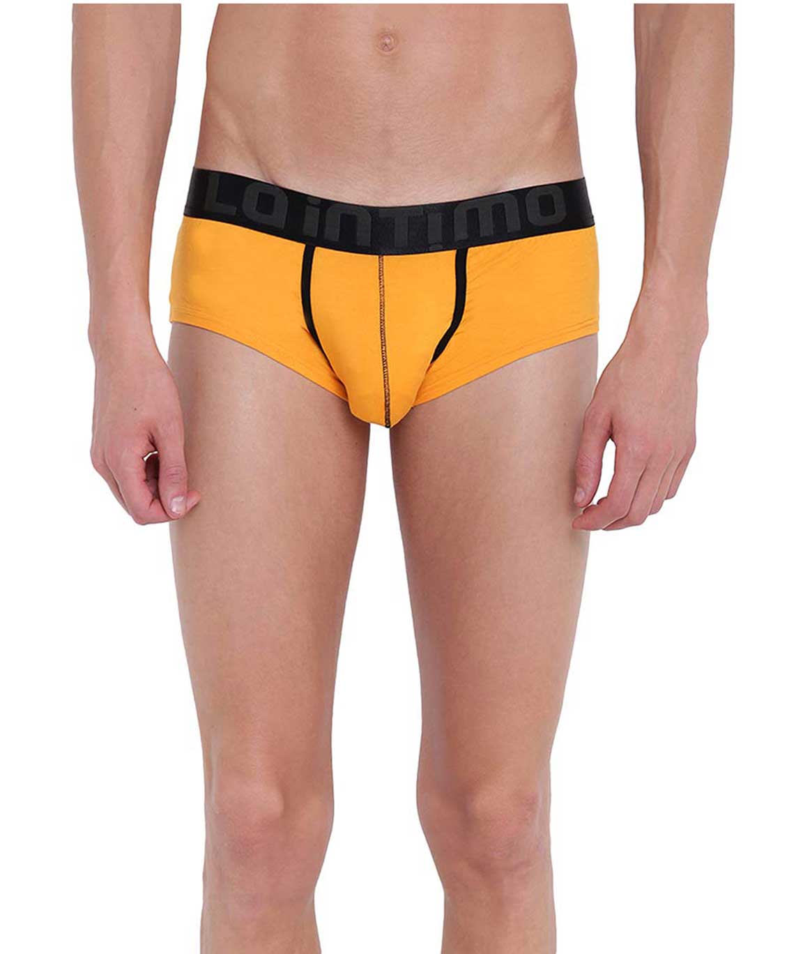 La Intimo Orange Micro Modal Casual Mid Rise Single Layered Boyshorts