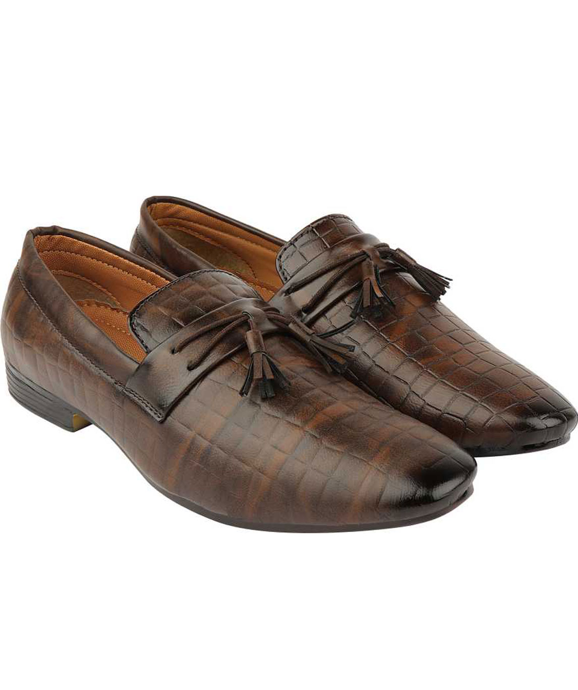 LOAFER-CROCO SLIP ON FOR MEN (BROWN)