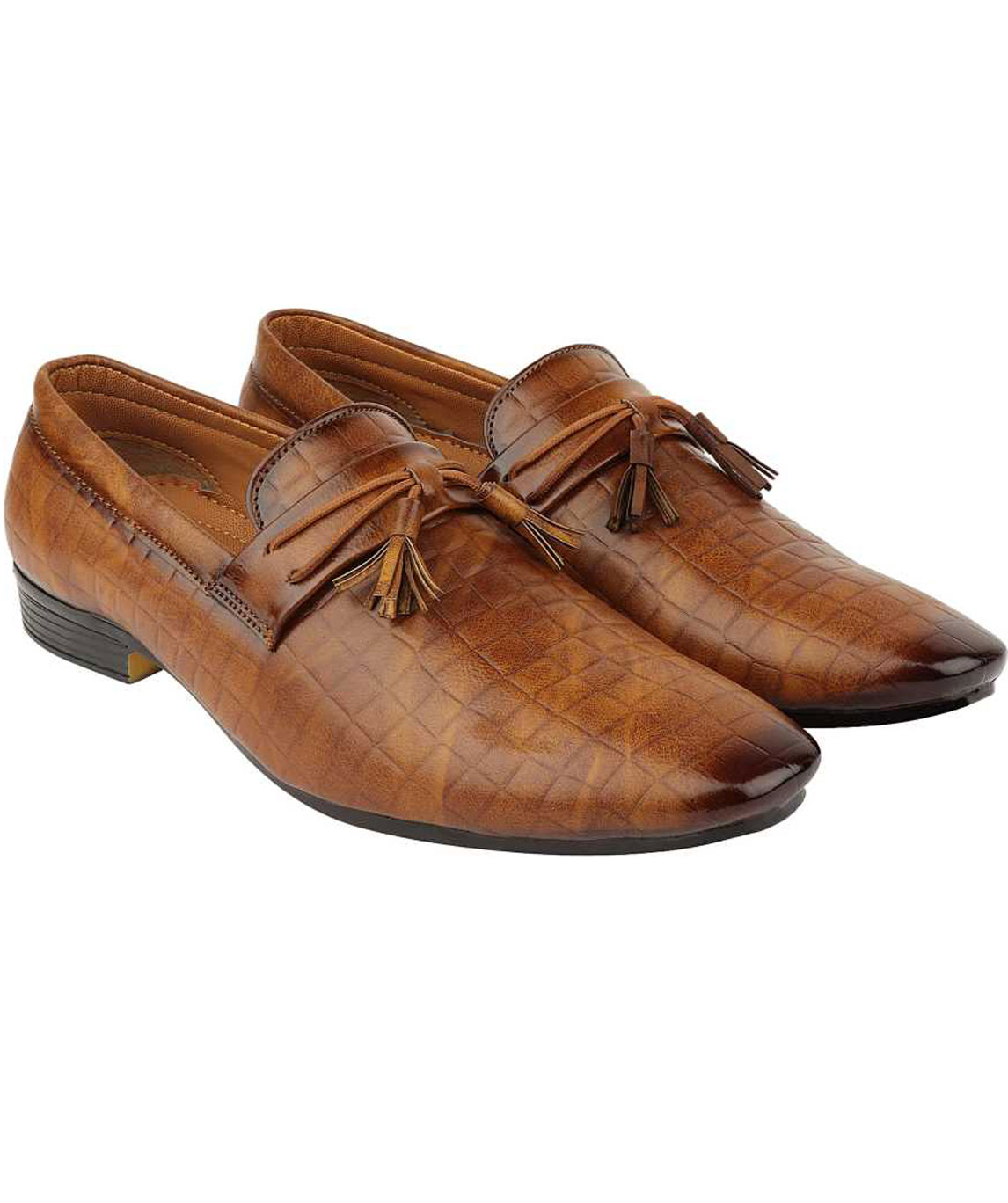LOAFER-CROCO SLIP ON FOR MEN (TAN)