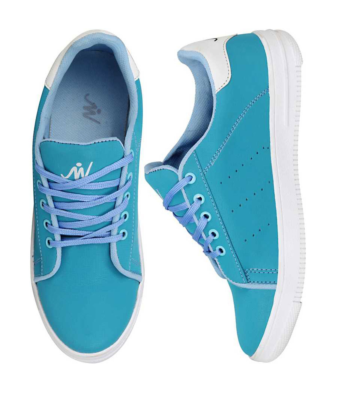 M SNEAKER CANVAS SHOES FOR MEN (WHITE, BLUE)