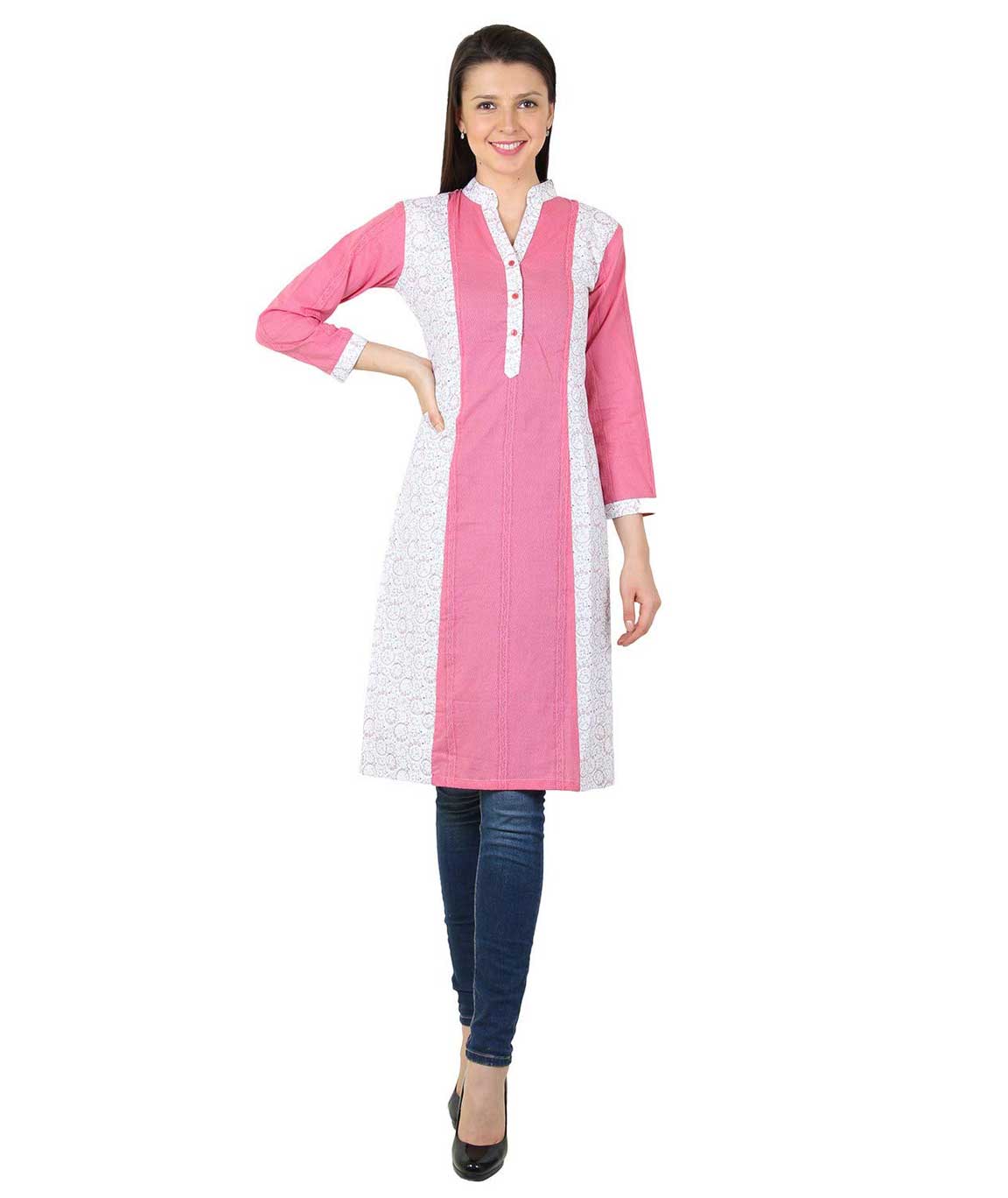 Makxziya Women`s Cotton A line Kurta