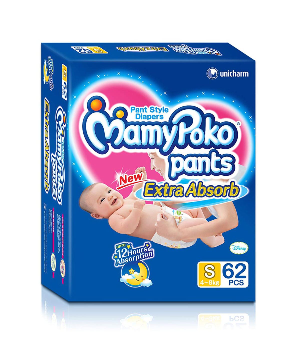 Mamy Poko Pant Style Small Size Diapers (62 Count)