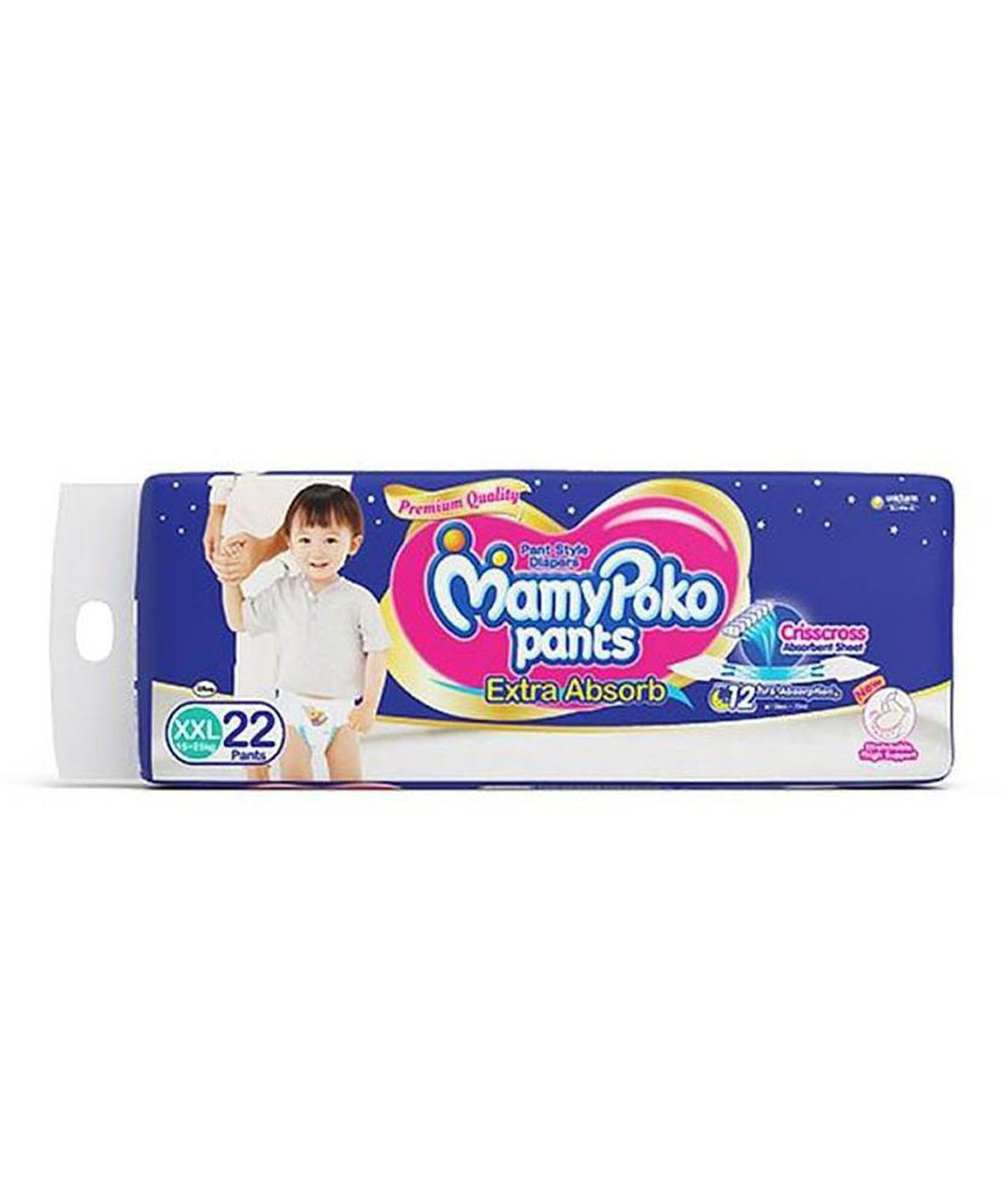 MamyPoko Extra Absorb Pant Style Diapers with Baby Soap (XXL)