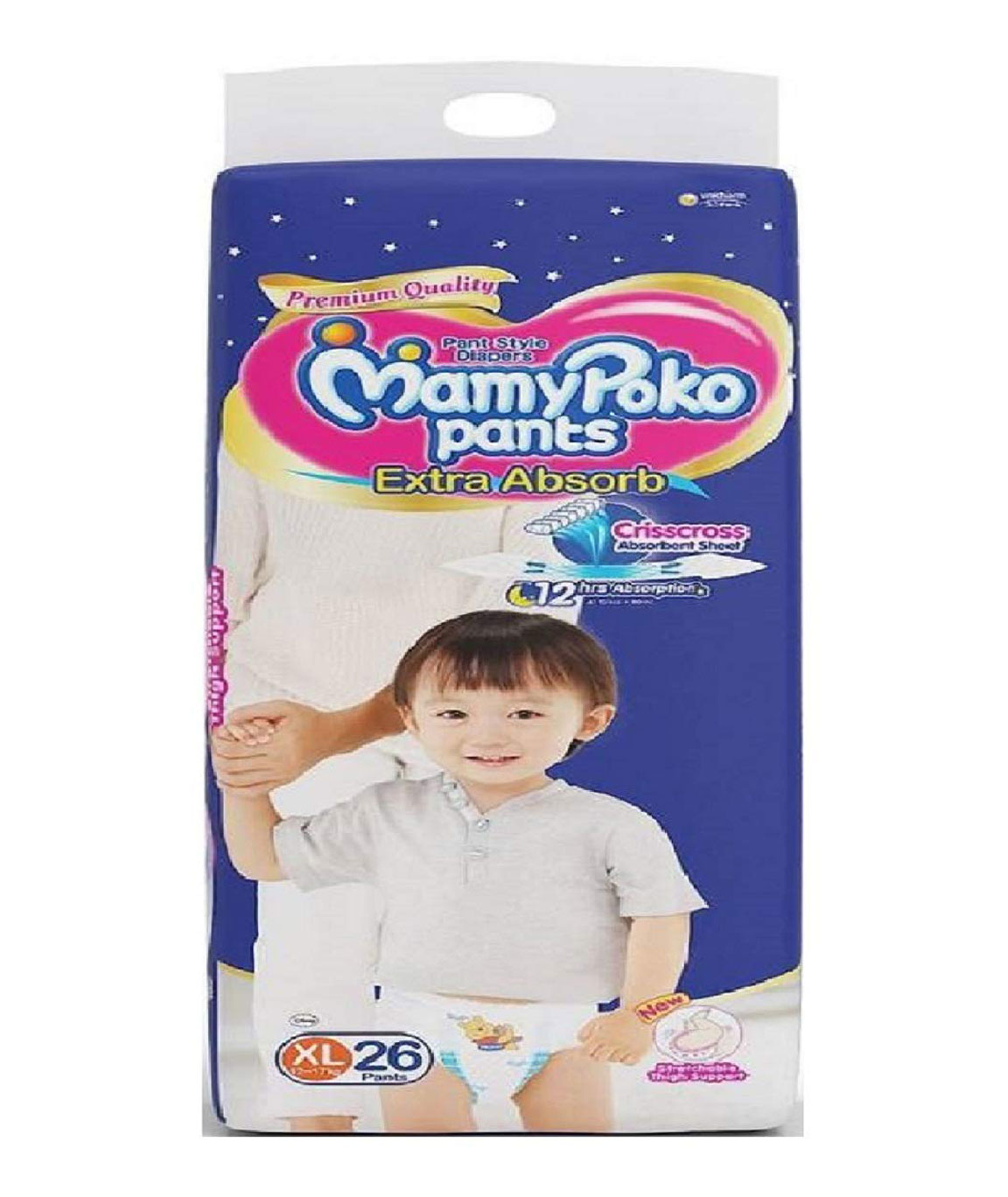 MamyPoko Pants Extra ADSORB Diaper-XL (26 Pieces)