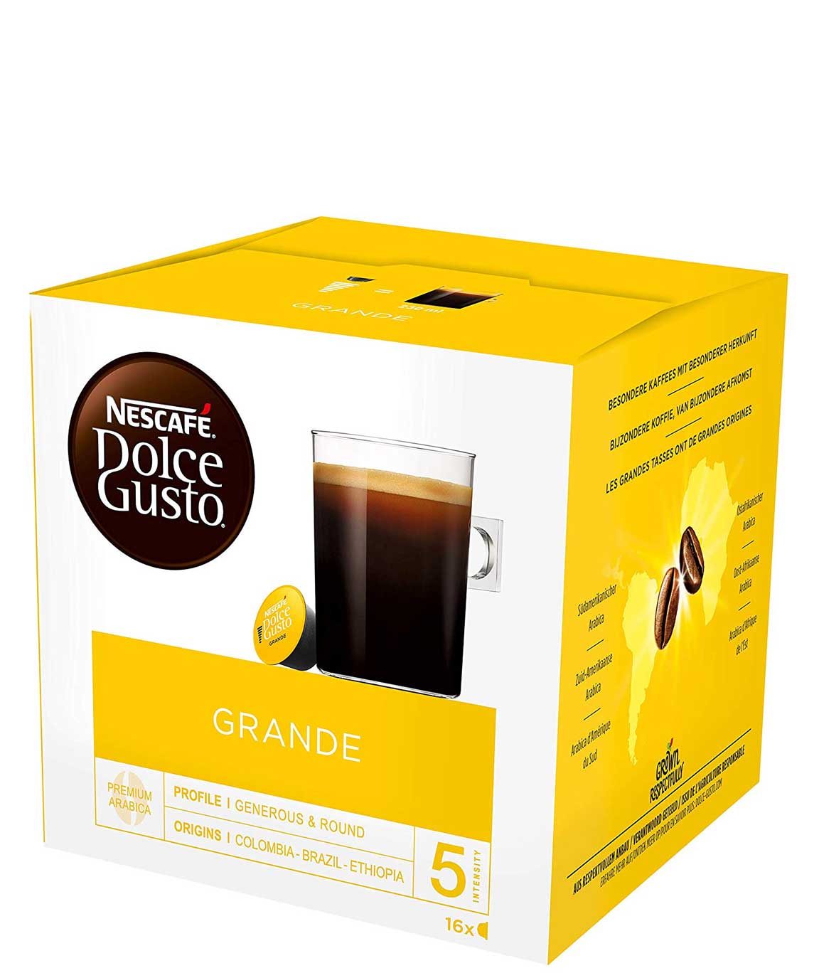 Nescafe Dolce Gusto Grande, Pack of 3 (Total 48 Capsules, 48 Servings)
