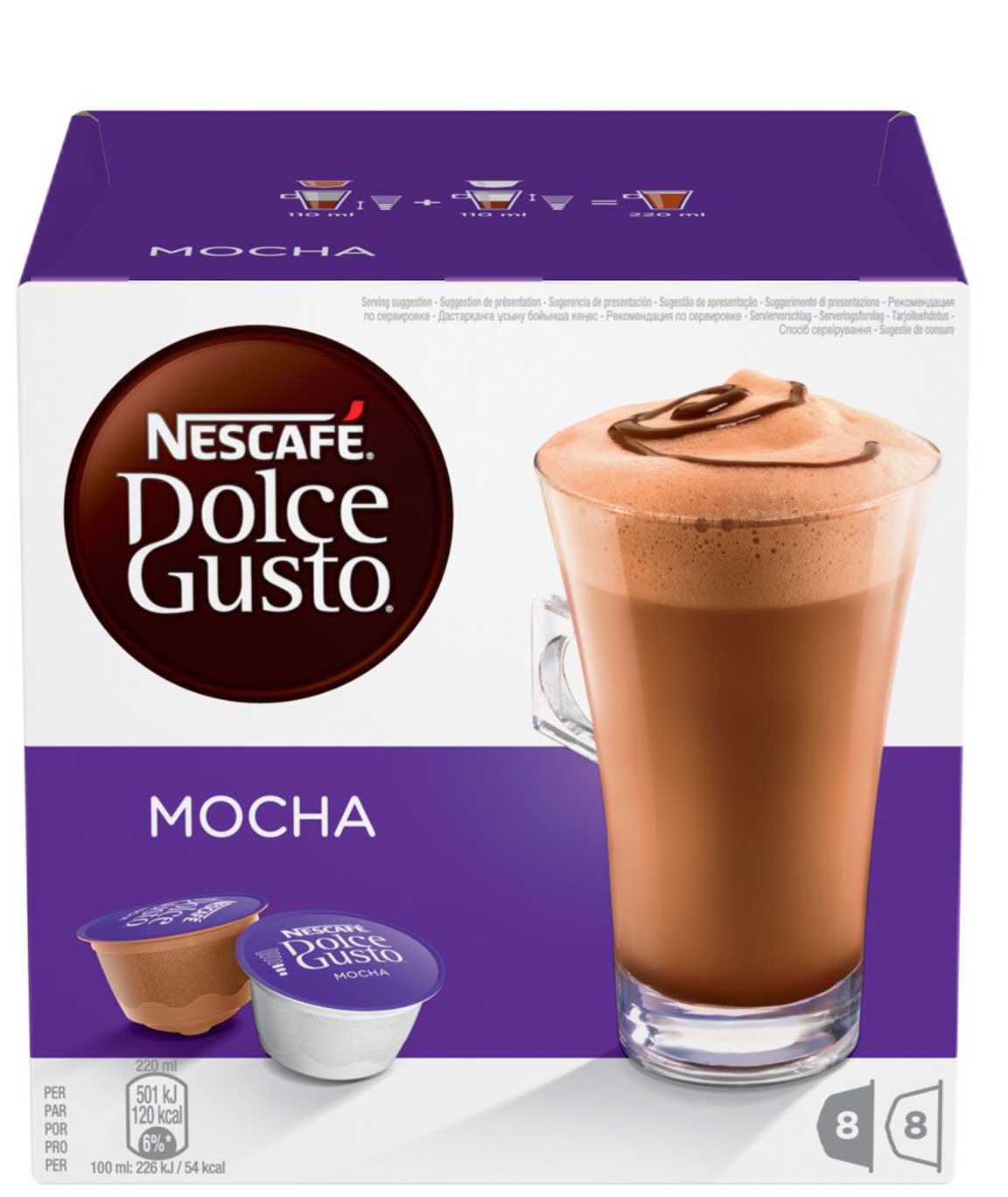 NESCAFE Dolce Gusto Mocha, Pack of 3 (Total 48 Capsules)
