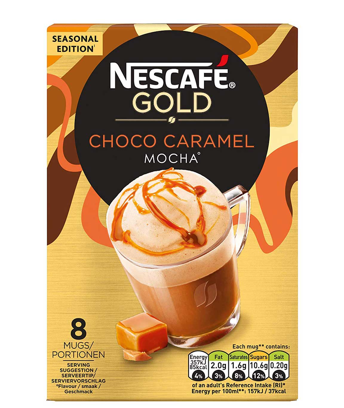 Nescafe Gold Choco Caramel Mocha 8 Mugs, 168g