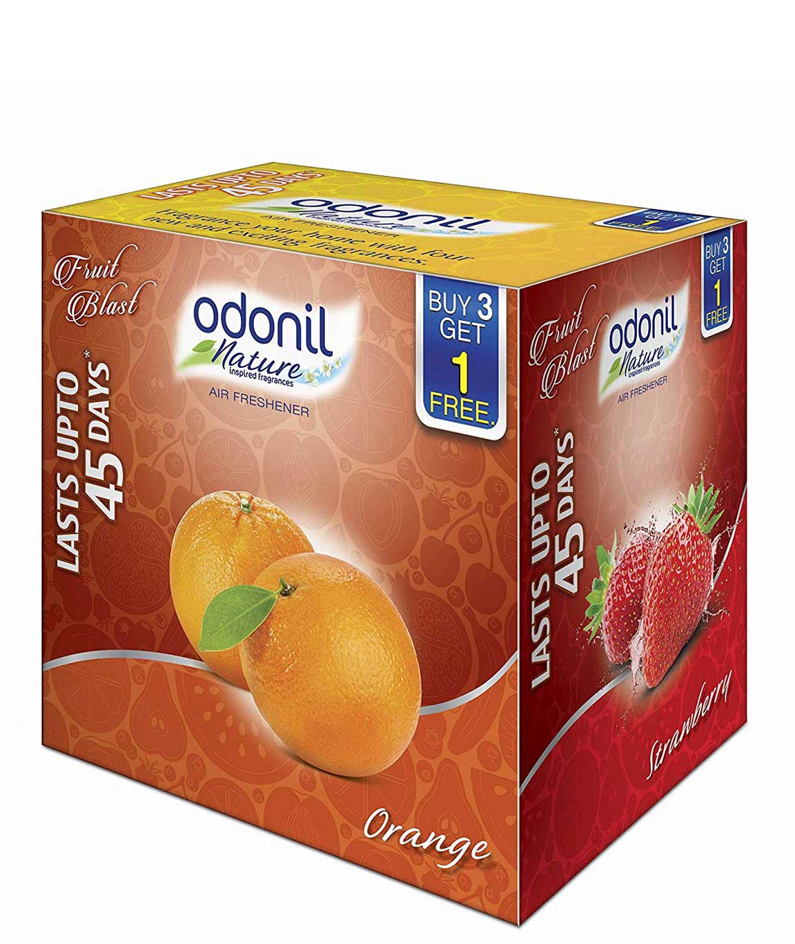 Odonil Air Freshener Fruit Blast 75gm (Buy 3 Get 1 Free)