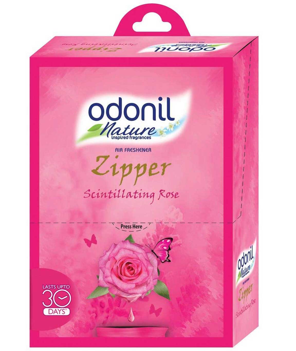 Odonil Airfreshener Zipper Scintillating Rose - 10 gm (Pack of 6)