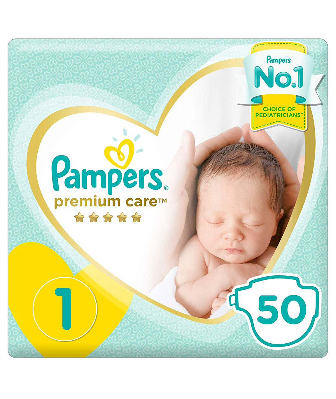Pamper Premium Baby Care Diapers (2-5 kg) 50pcs Pack