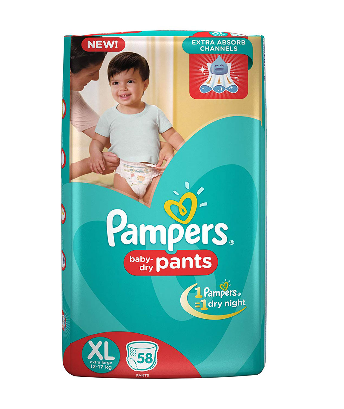 Pampers Extra Large Size Pants Diapers (58 Count)