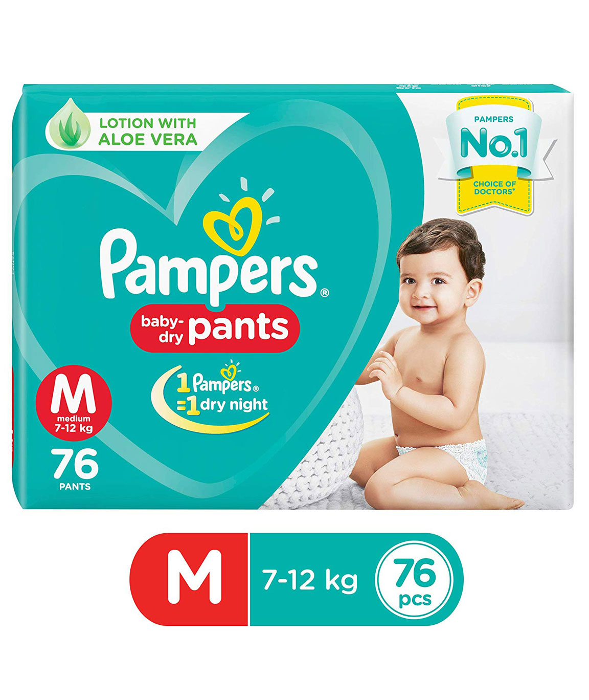 Pampers New Diapers Pants, Medium (76 Count)