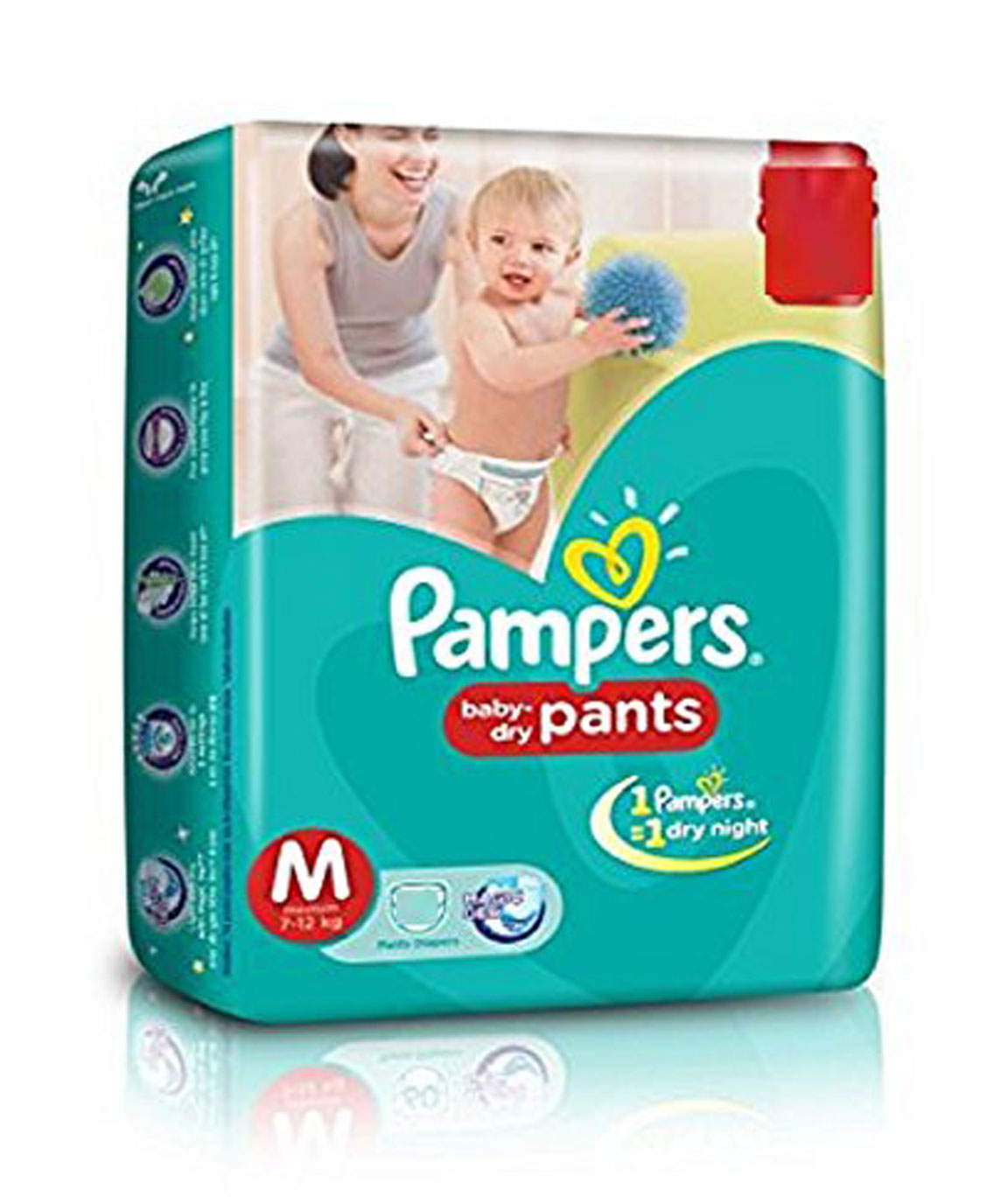 Pampers New Diapers Pants, Medium, 8 Count