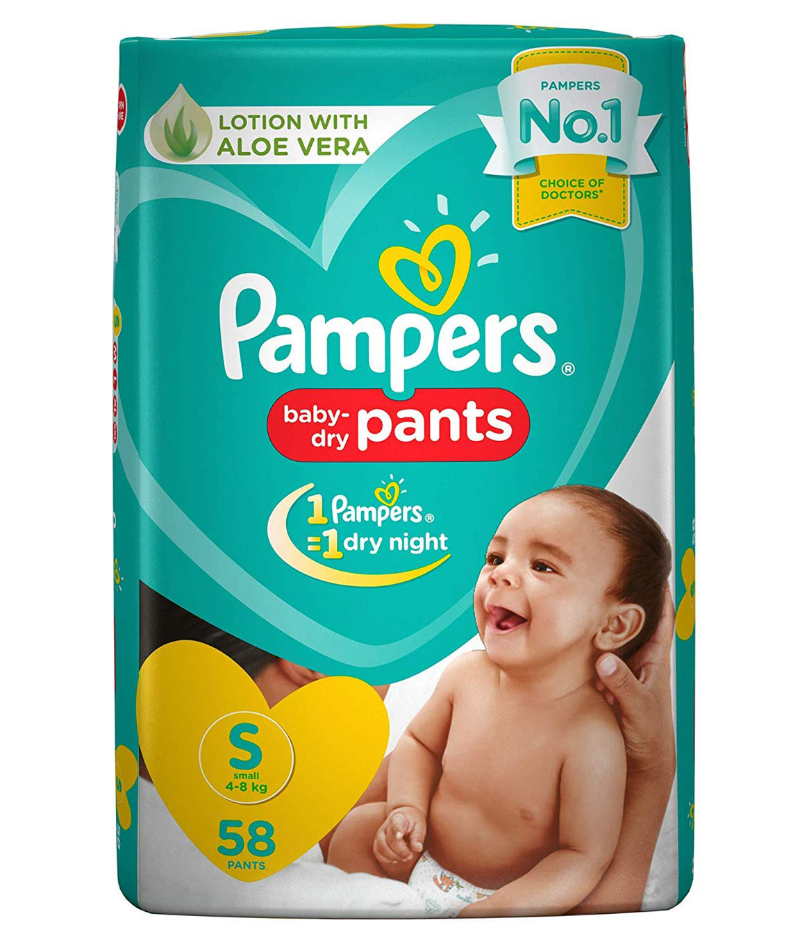 Pampers New Diapers Pants, Small (58 Count)