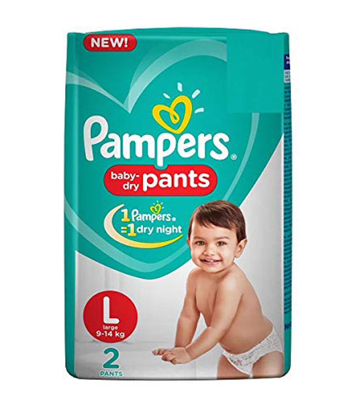 Pampers New Large Size Diapers Pants, 2 Count