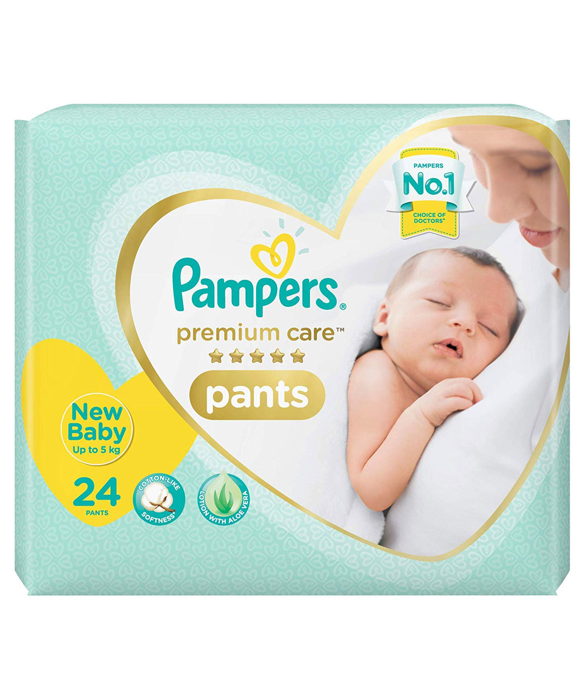 Pampers Premium Care Pants Diapers, Extra Small (XS), NB 24 Count