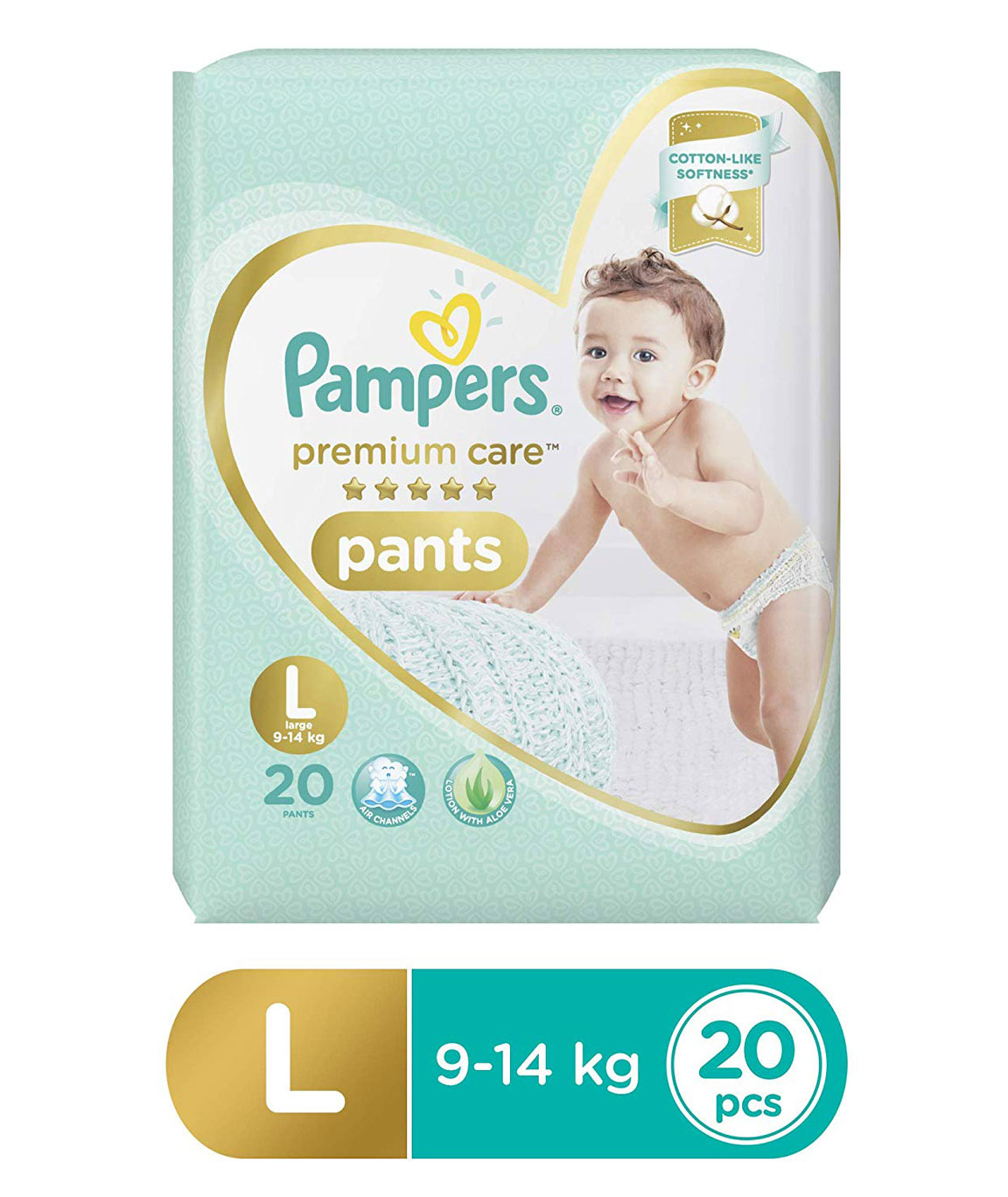 Pampers Premium Care Pants Diapers, Large, 20 Count