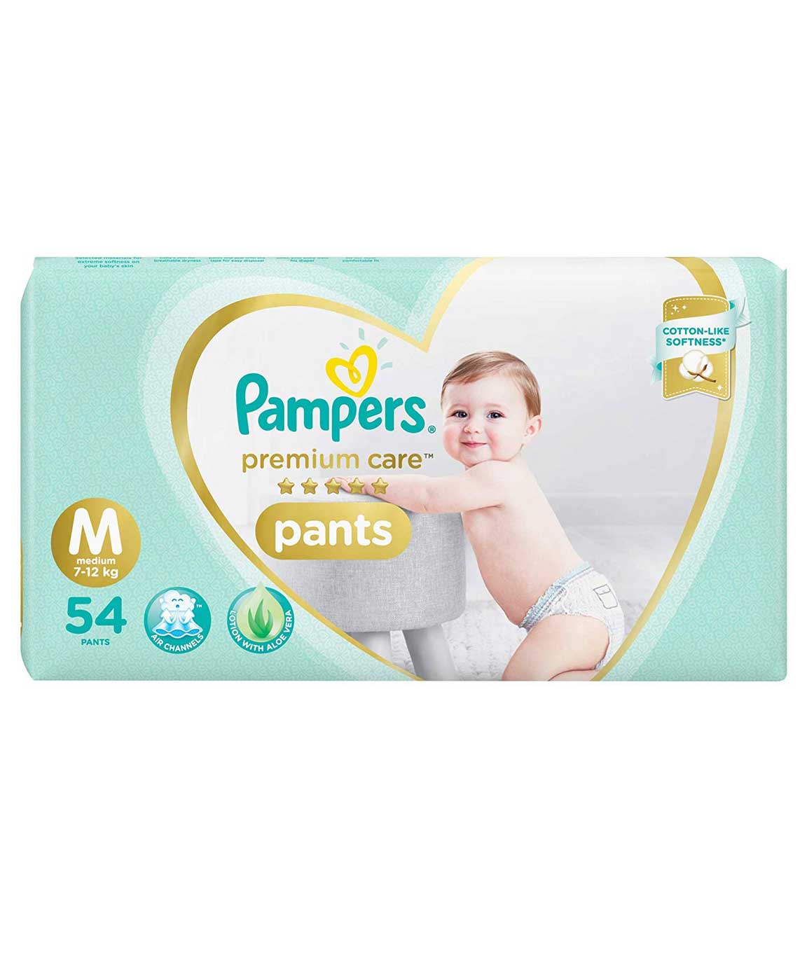 Pampers Premium Care Pants Diapers, Medium, 54 Count