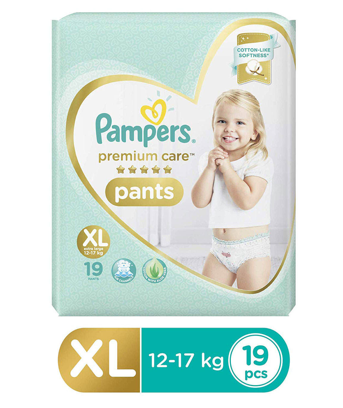 Pampers Premium Care Pants Diapers, XL, 19 Count