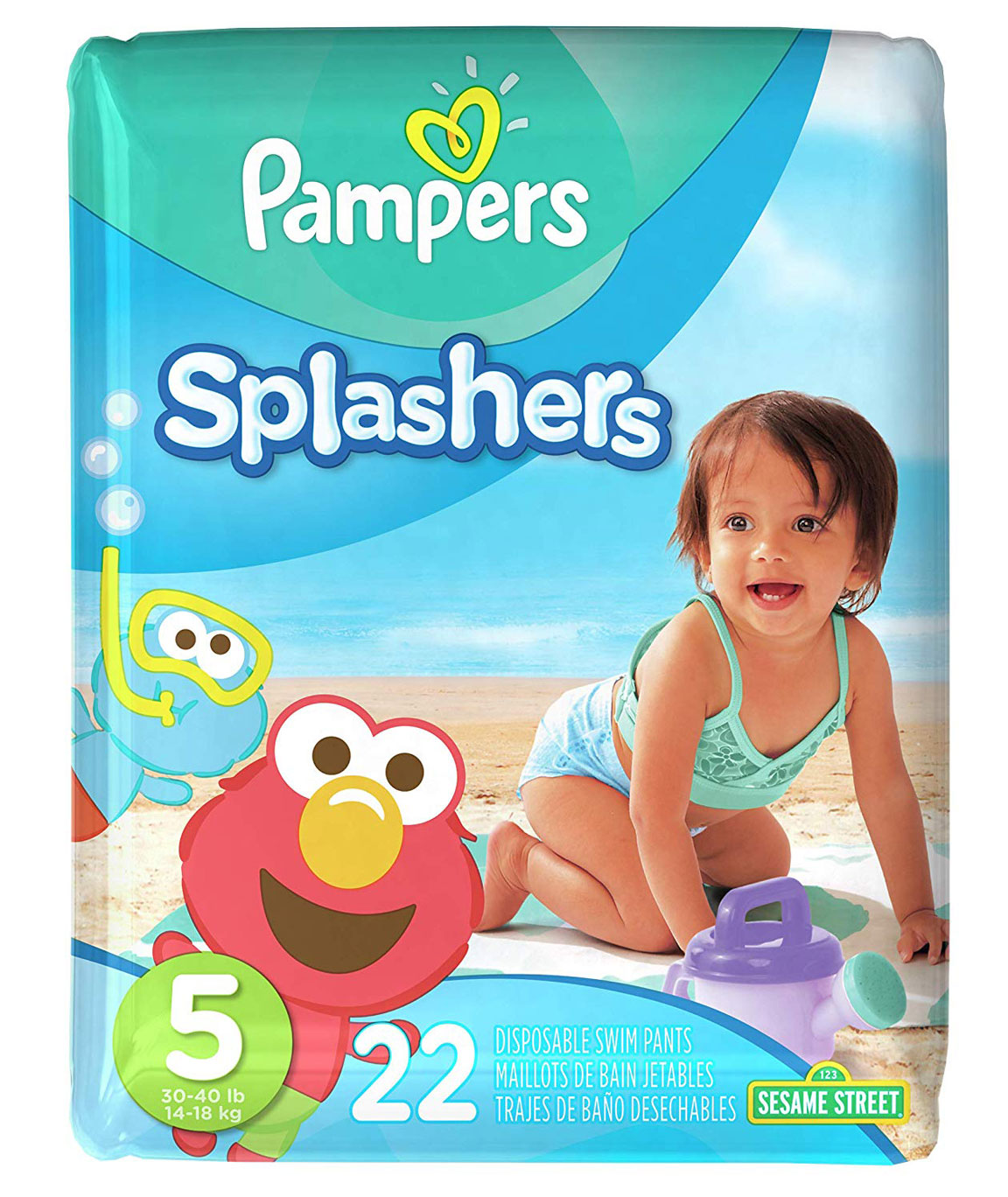 Pampers Splashers Diapers - Jumbo Pack - 22 ct., Size 5
