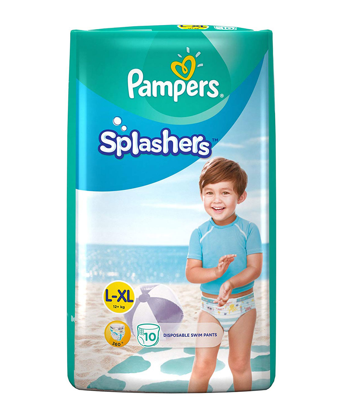Pampers Splashers Disposable Swim Pants Diapers, X-Large, (Pack of 10)