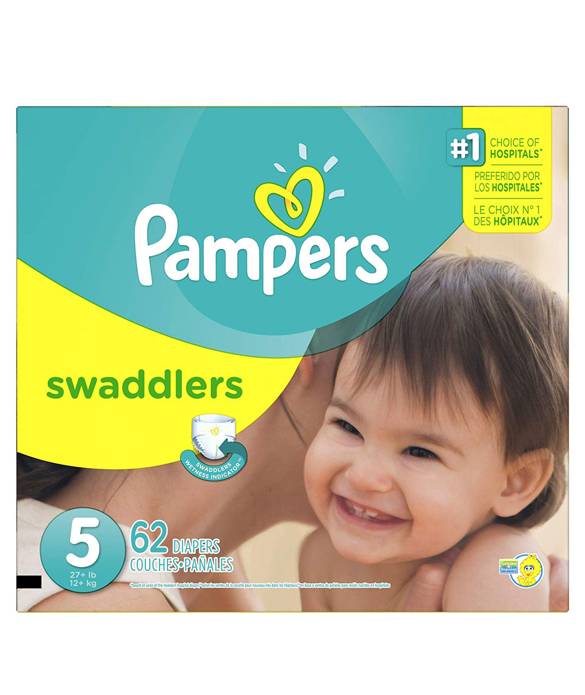 Pampers Swaddlers Diapers Size 5, 62 Count
