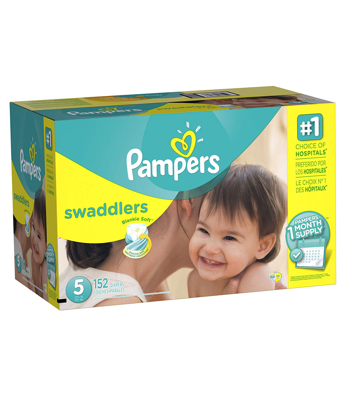 Pampers Swaddlers Disposable Diapers Size 5, 152 Count (One Month Supply)