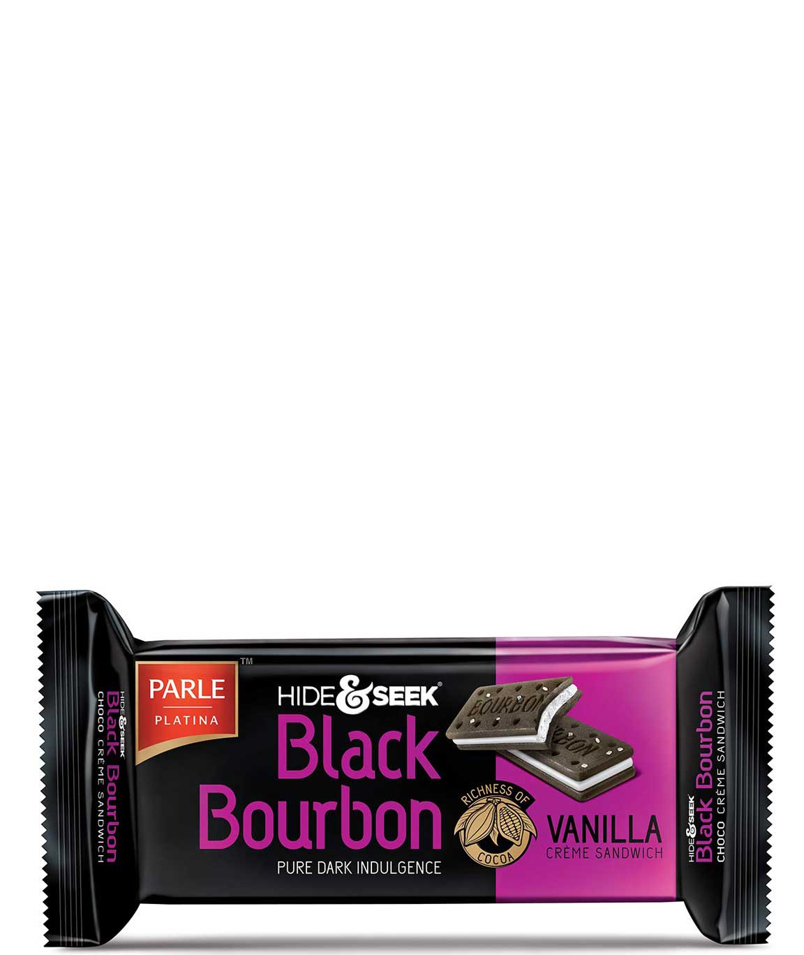 Parle Hide and Seek Black Bourbon, Vanilla, 100gm
