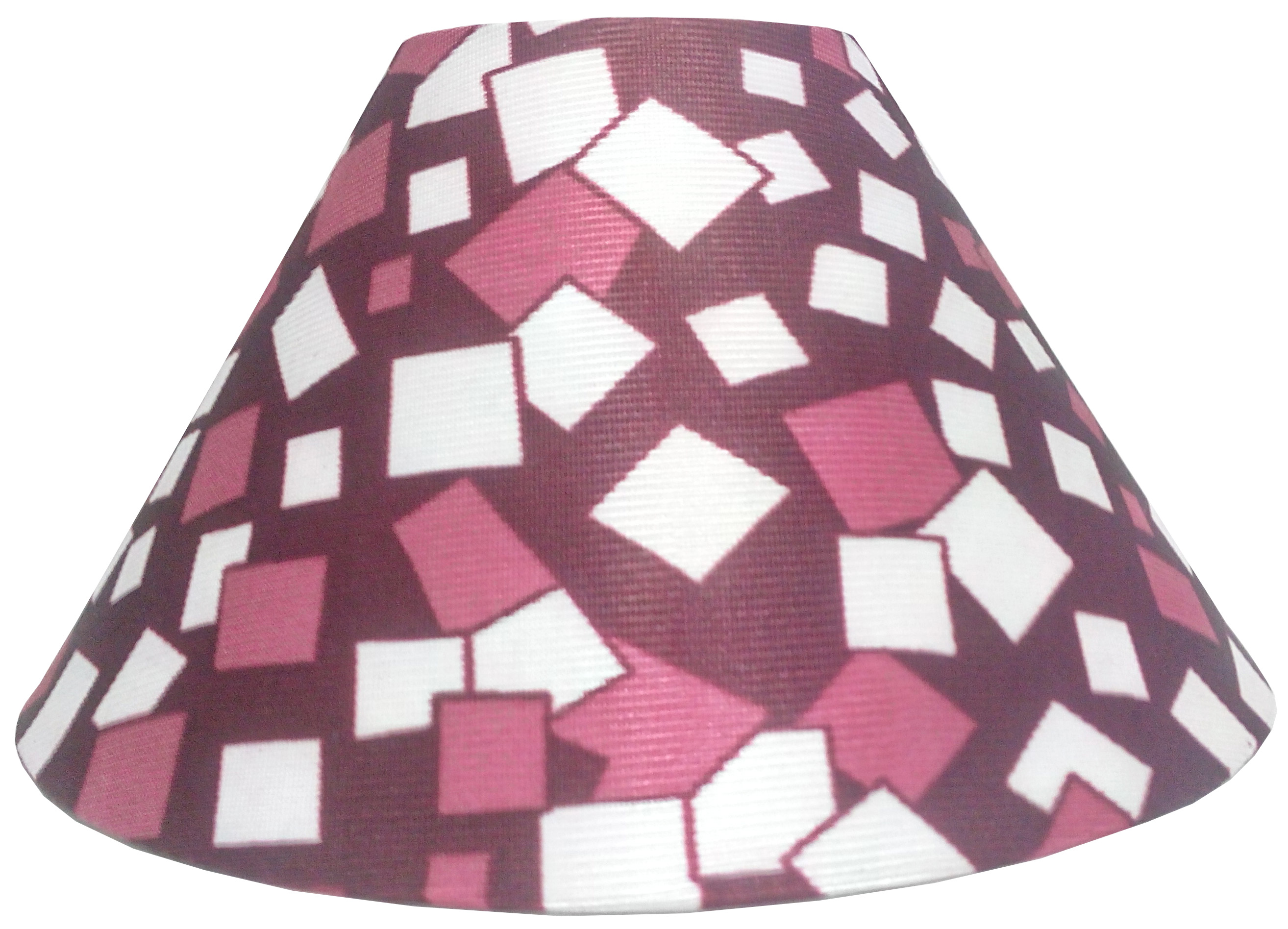 RDC 10 Inches Round Maroon Checks Designer Lamp Shade for Table Lamp