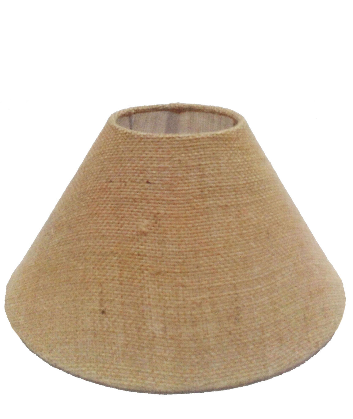 RDC 10 Inches Round Sand Brown Jute Lamp Shade for Table Lamp (E27 Holder Ring)