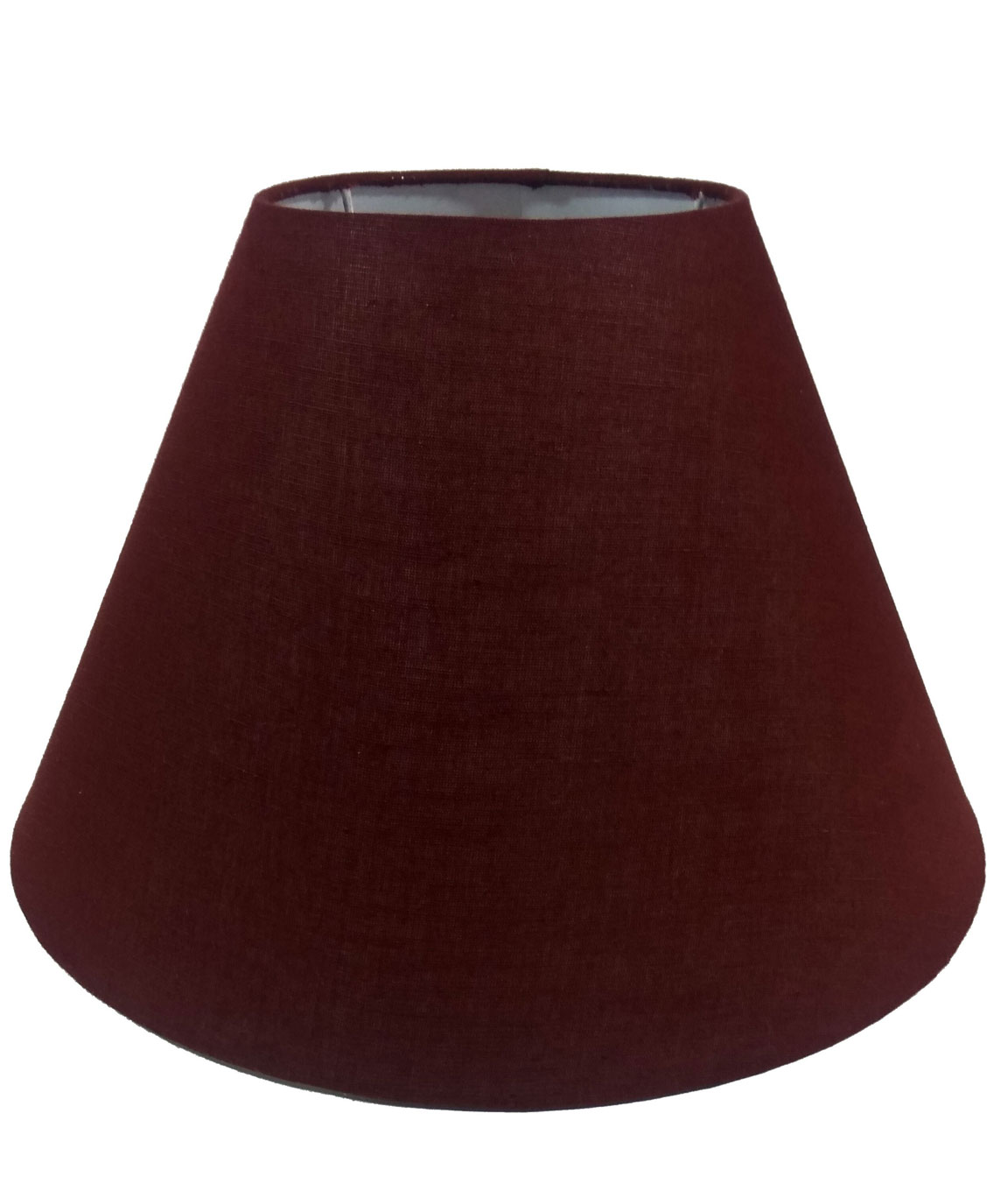RDC 12 Inches Round Plain Maroon Lamp Shade for Table Lamp