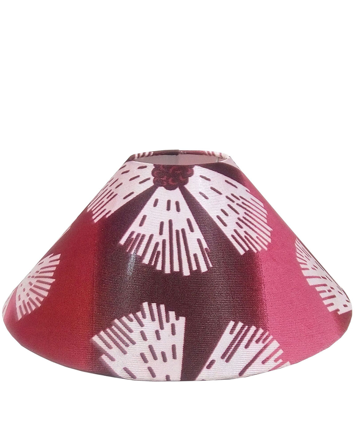 RDC 13 Inches Round Maroon Pink Floral Designer Lamp Shade for Table Lamp