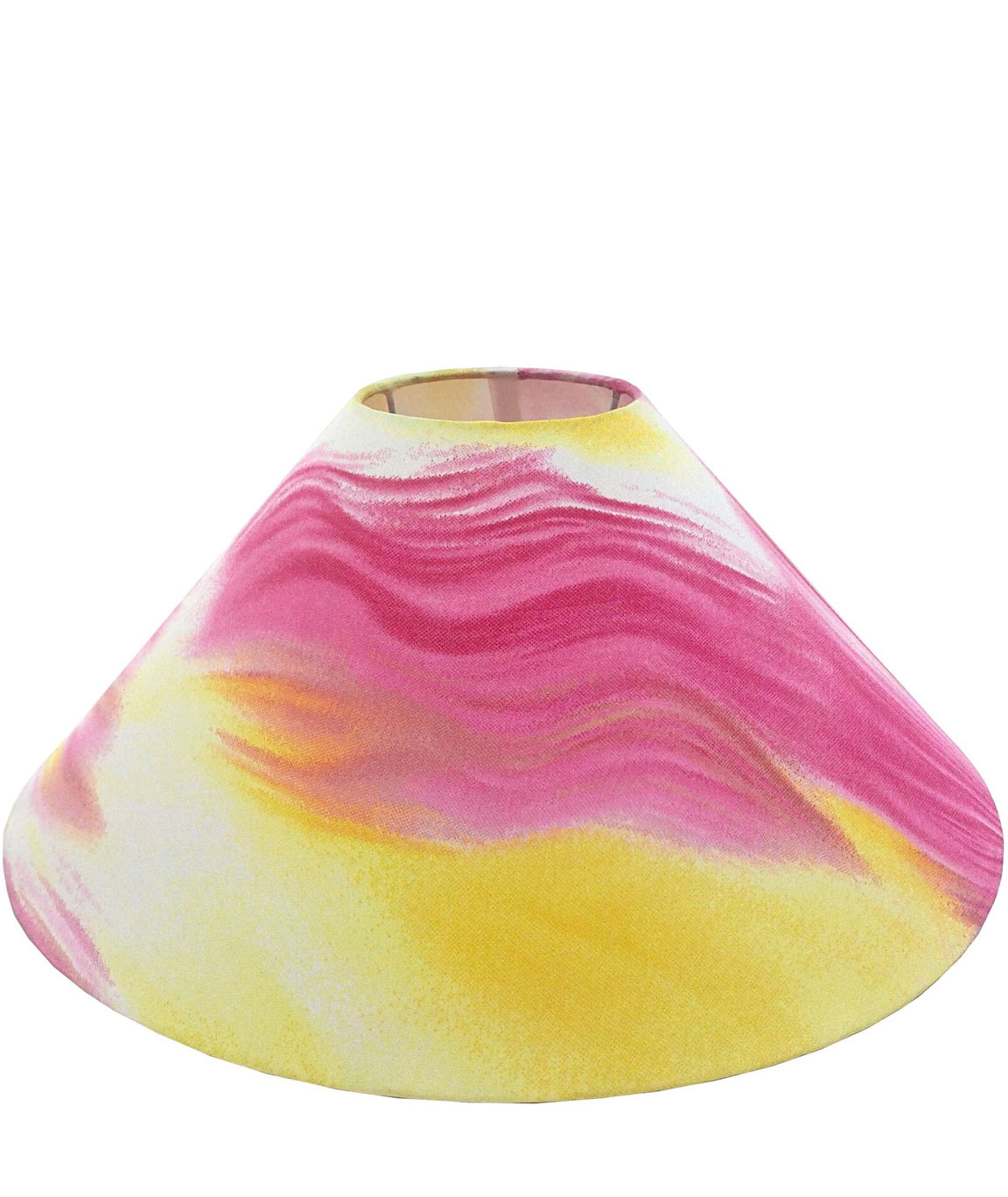 RDC 13 Inches Round Pink & Yellow Designer Lamp Shade for Table Lamp