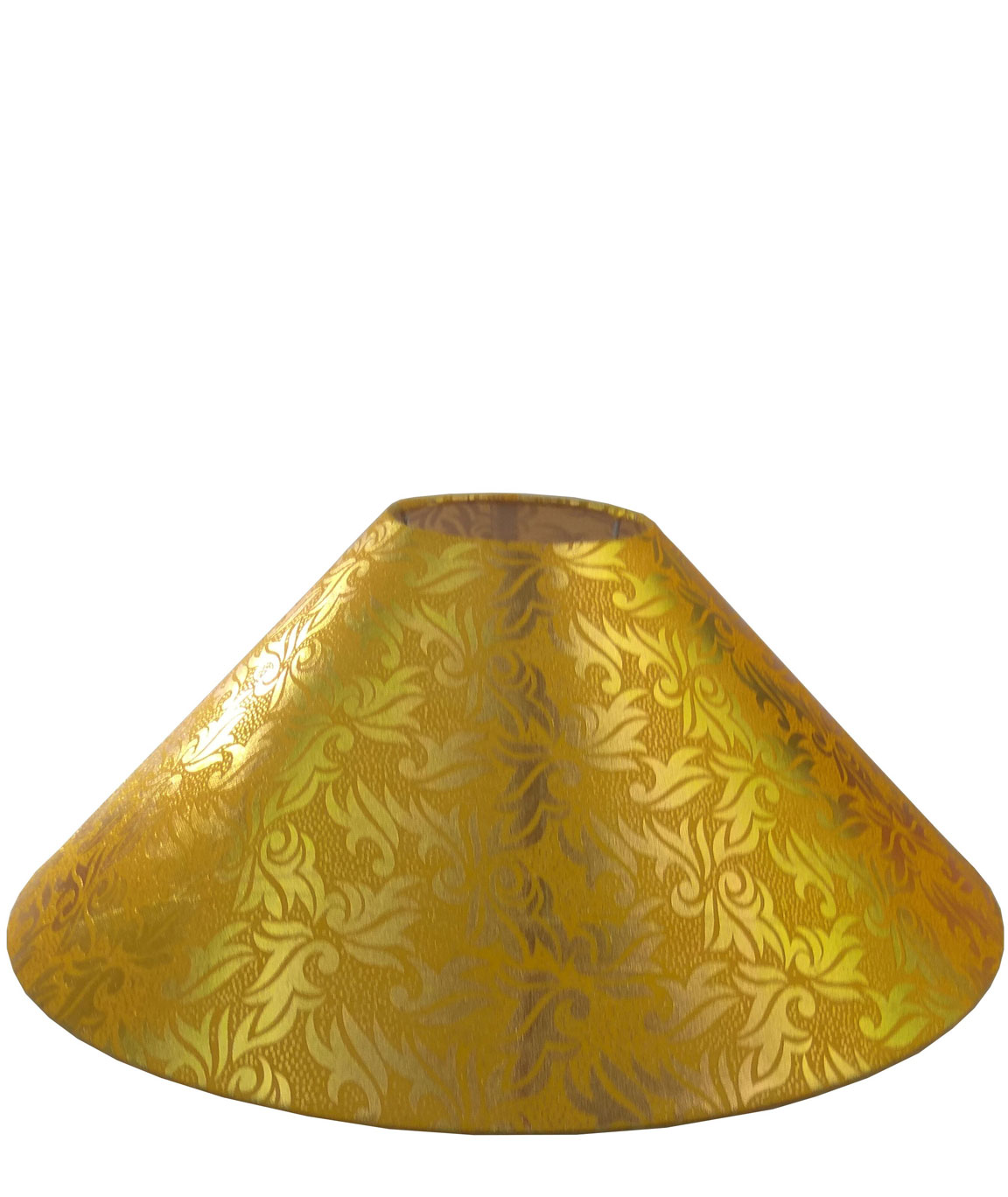 RDC 13 Inches Round Yellow with Golden Designer Lamp Shade for Table Lamp