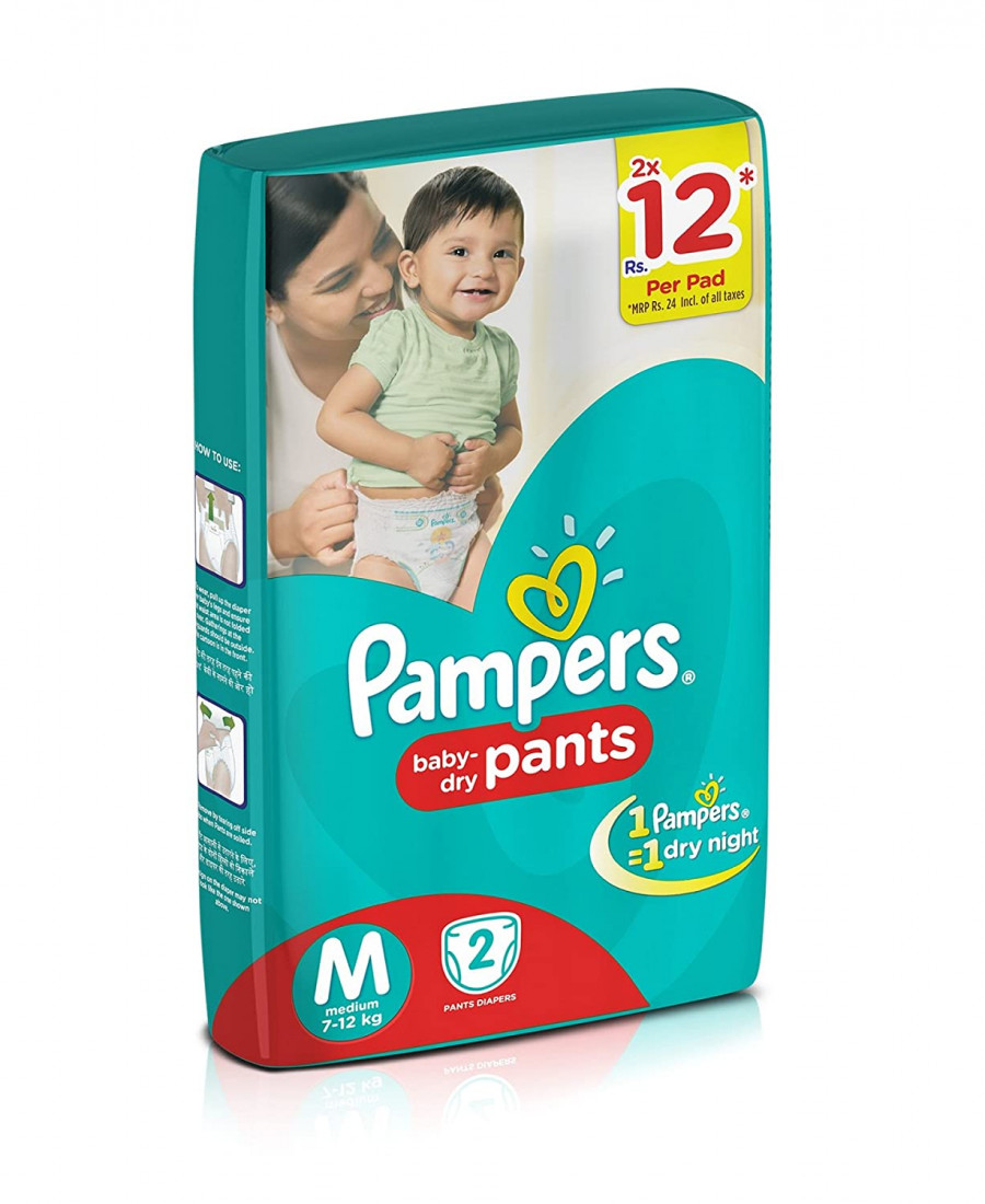 Pampers m 2 count