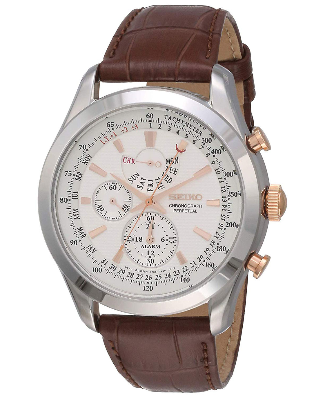 Seiko Dress Chronograph White Dial Men`s Watch