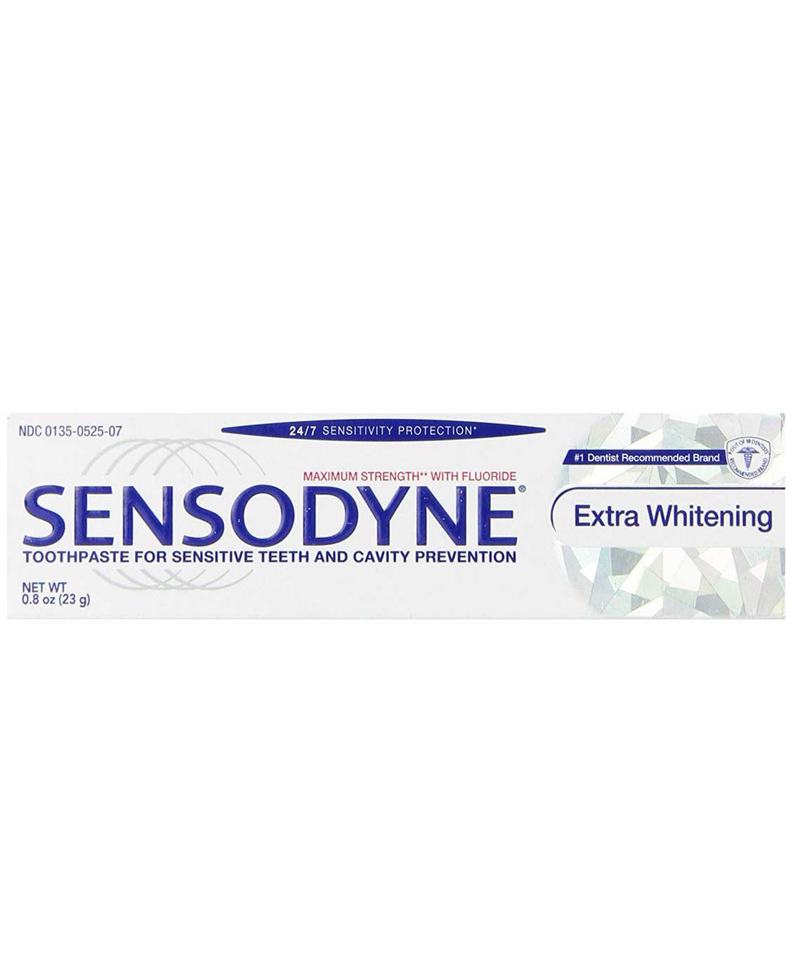 Sensodyne Extra Whitening Sensitivity Toothpaste for Sensitive Teeth Whitening, 0.8 Ounce (Travel Size)