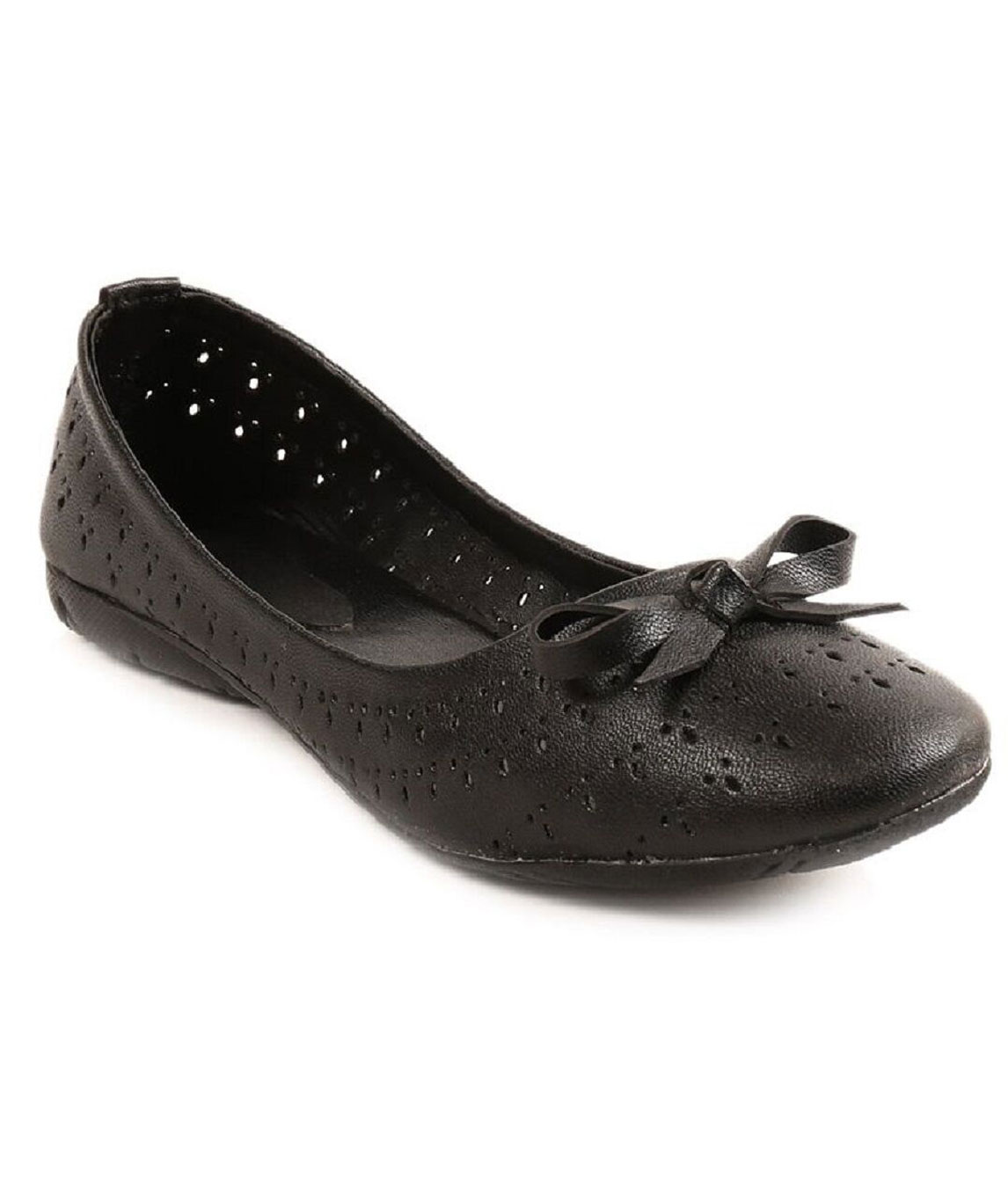 Sindhi Footwear Women`s Black Synthetic Ballerinas