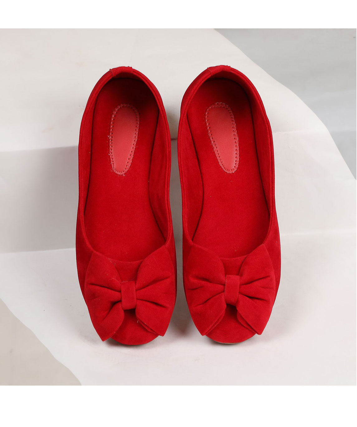 Sindhi Footwear Women`s Red Rexin Casual Ballerinas