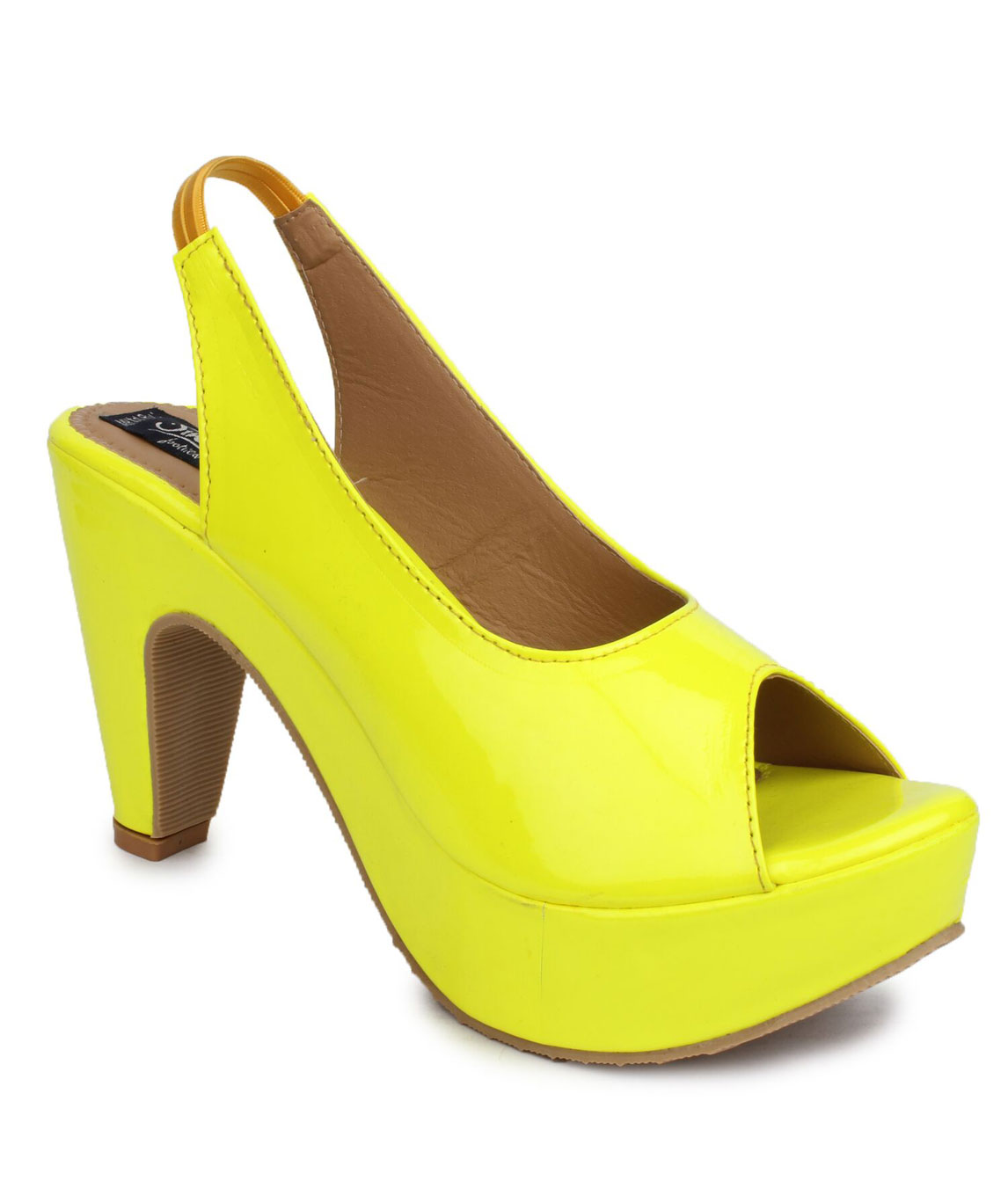 Sindhi Footwear Women`s Yellow Rexin Casual Sandals