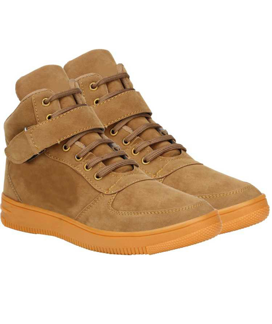 SUEDE LONG BOOT BOOTS FOR MEN (TAN, GOLD)