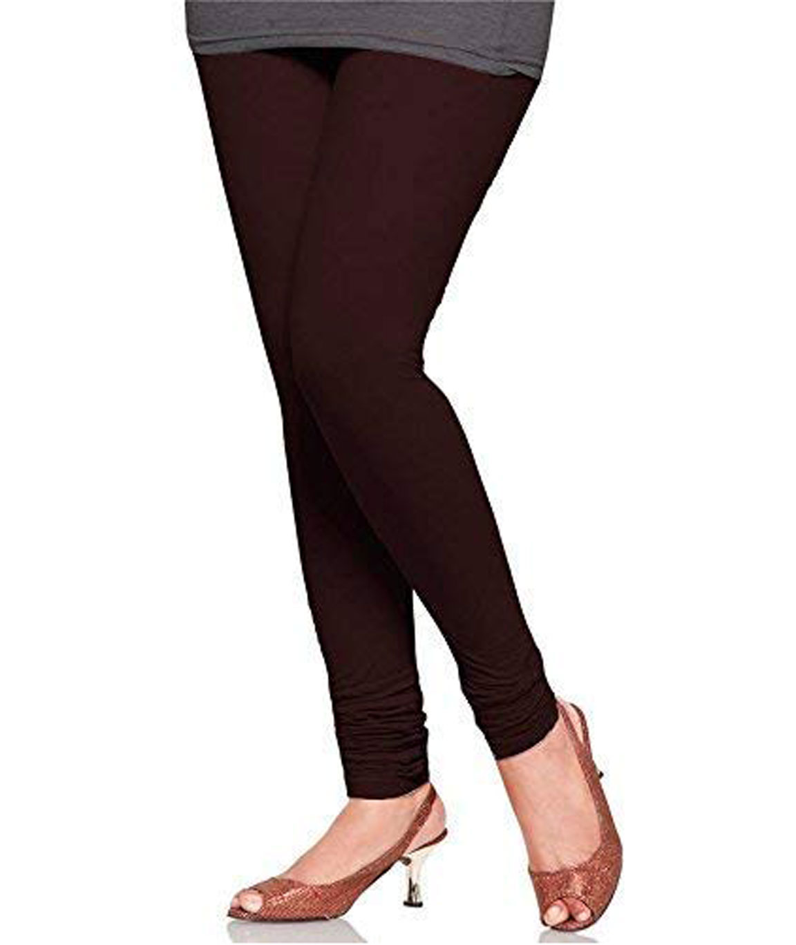 Swag Leggings Churidar comfortable for girls stylish and soft leggings(brown)