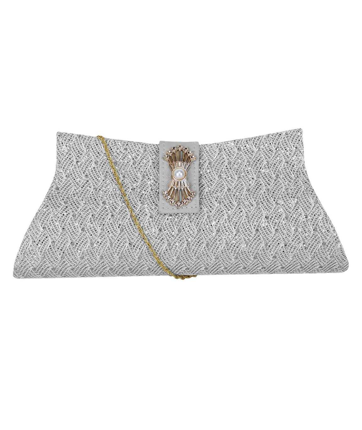 Talat Fashion Girl`s Hand Held Sling Bag(silver)