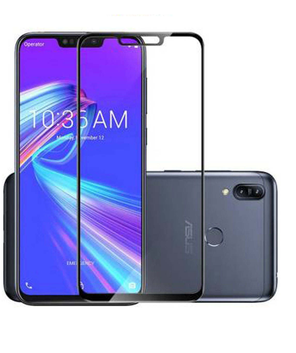 TEMPERED GLASS GUARD FOR ASUS ZENFONE MAX M2 (BLACK)