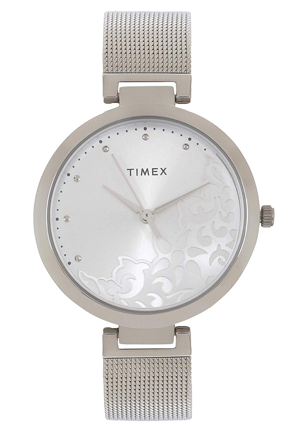 Timex Analog Silver Dial Women`s Watch-TW000X216