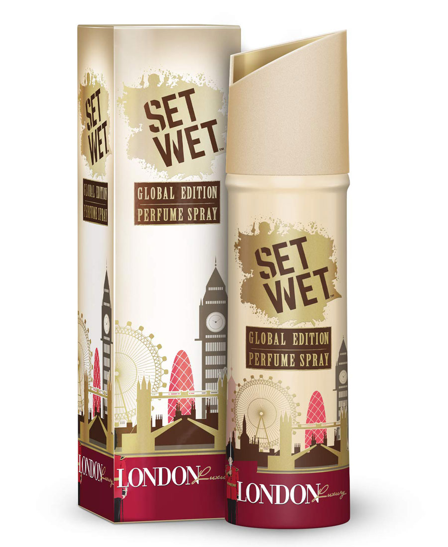 Set wet global edition perfume spray london luxury 120 ml