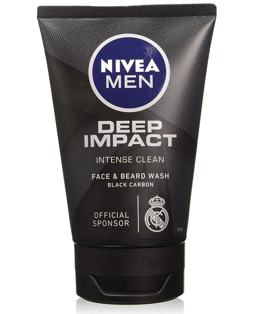 Nivea men deep impact face and beard wash 50gm
